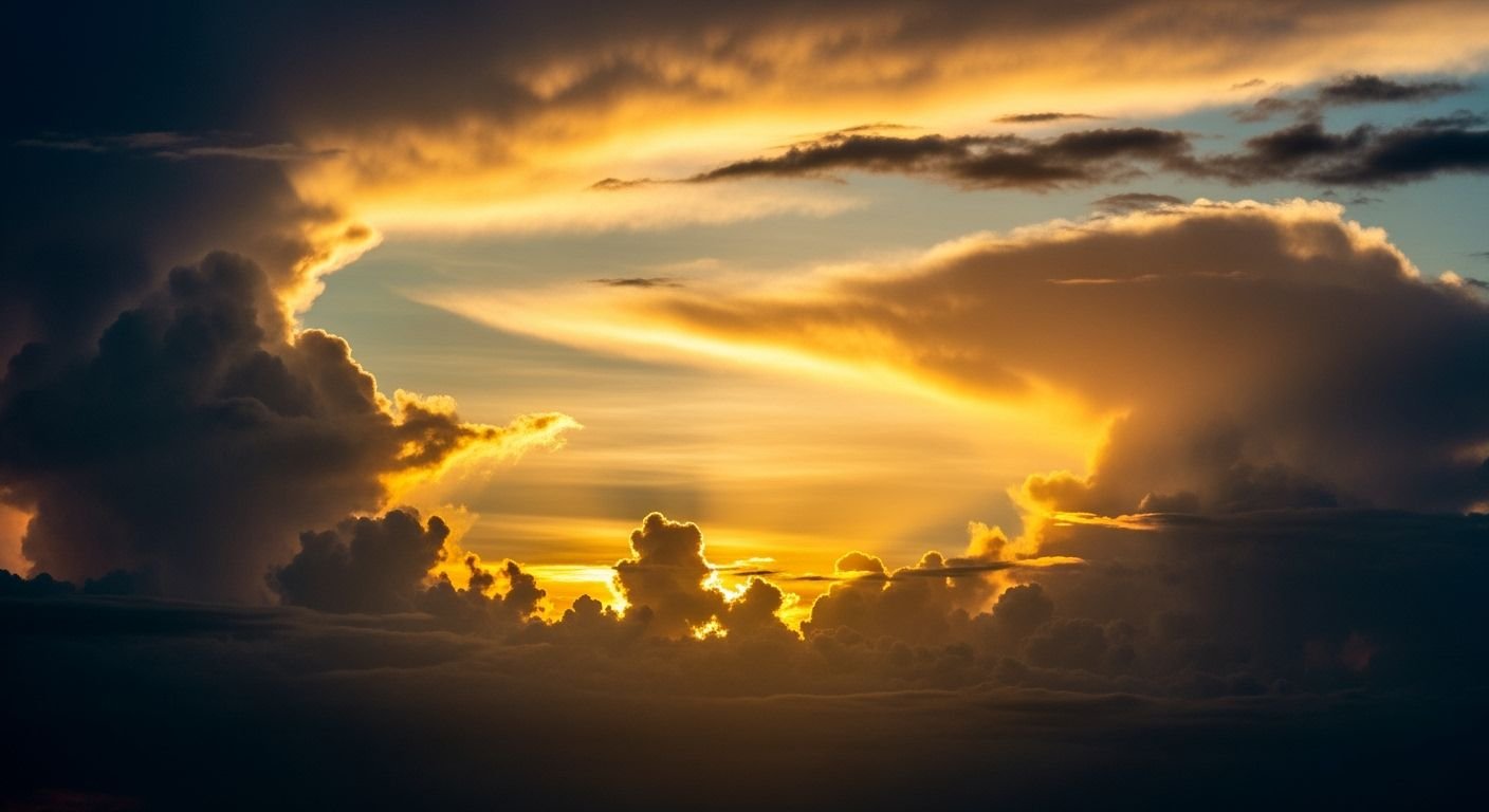 Dark gold clouds background image 2