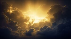 Dark gold clouds background image 3