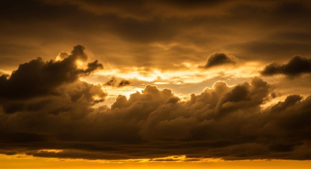 Dark gold clouds background image 4