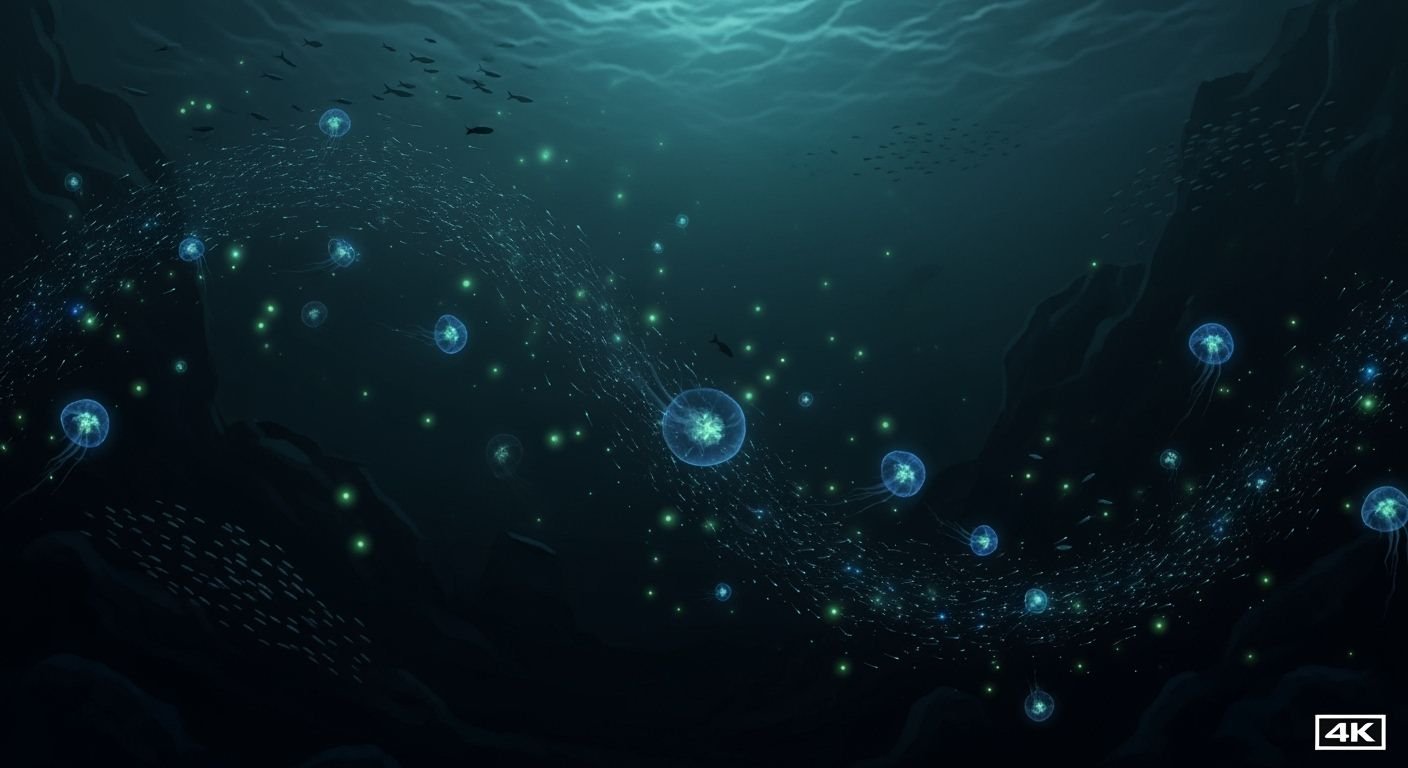 Dark ocean background gif 4k image