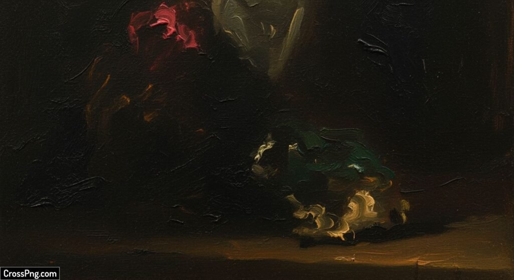 Dark oil painting background image
