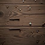 Dark wooden background wqith nails image