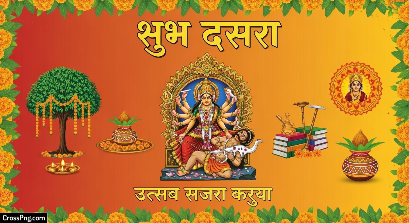 Dasara banner background in marathi image