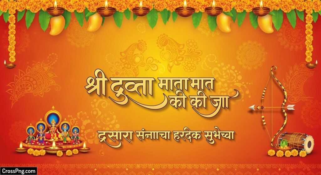 Dasara banner background in marathi image 3