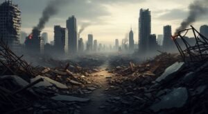 Destroyed city background image 3