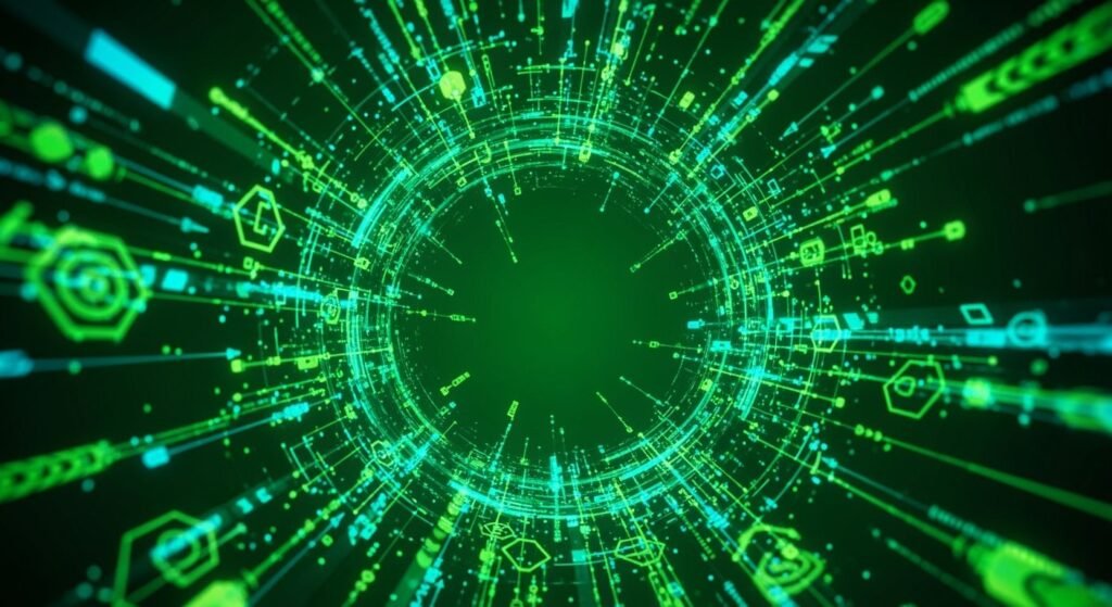 Digital green background image