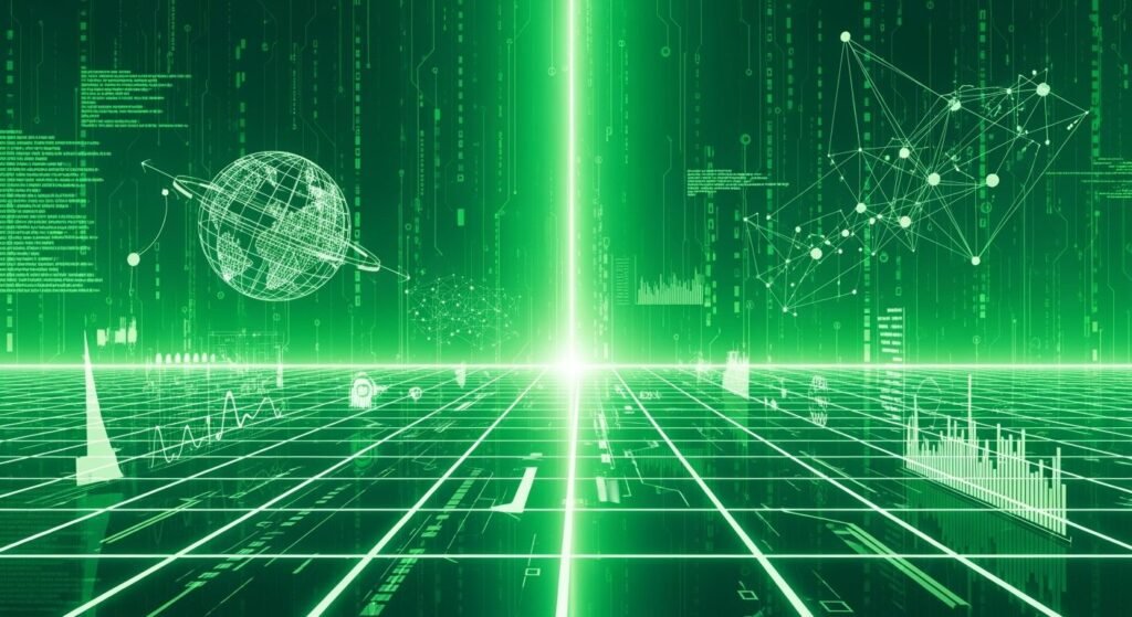 Digital green background image 4