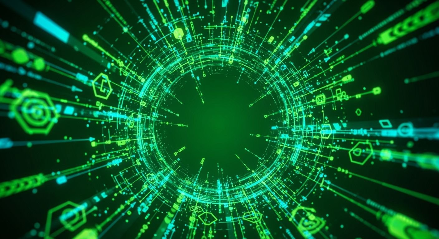 Digital green background image