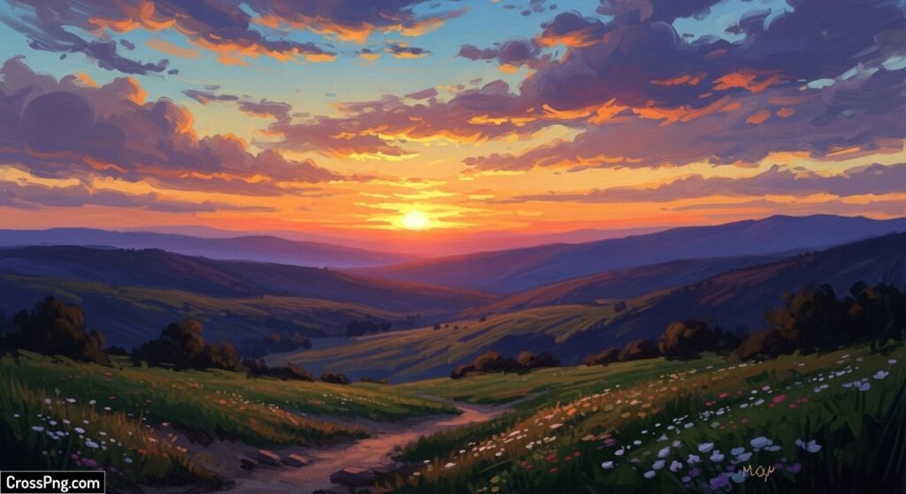 Digital oil painting background hd image