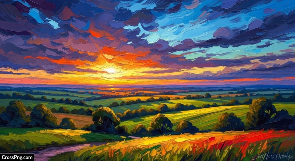 Digital oil painting background hd image