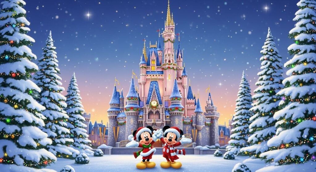 Disney christmas background image
