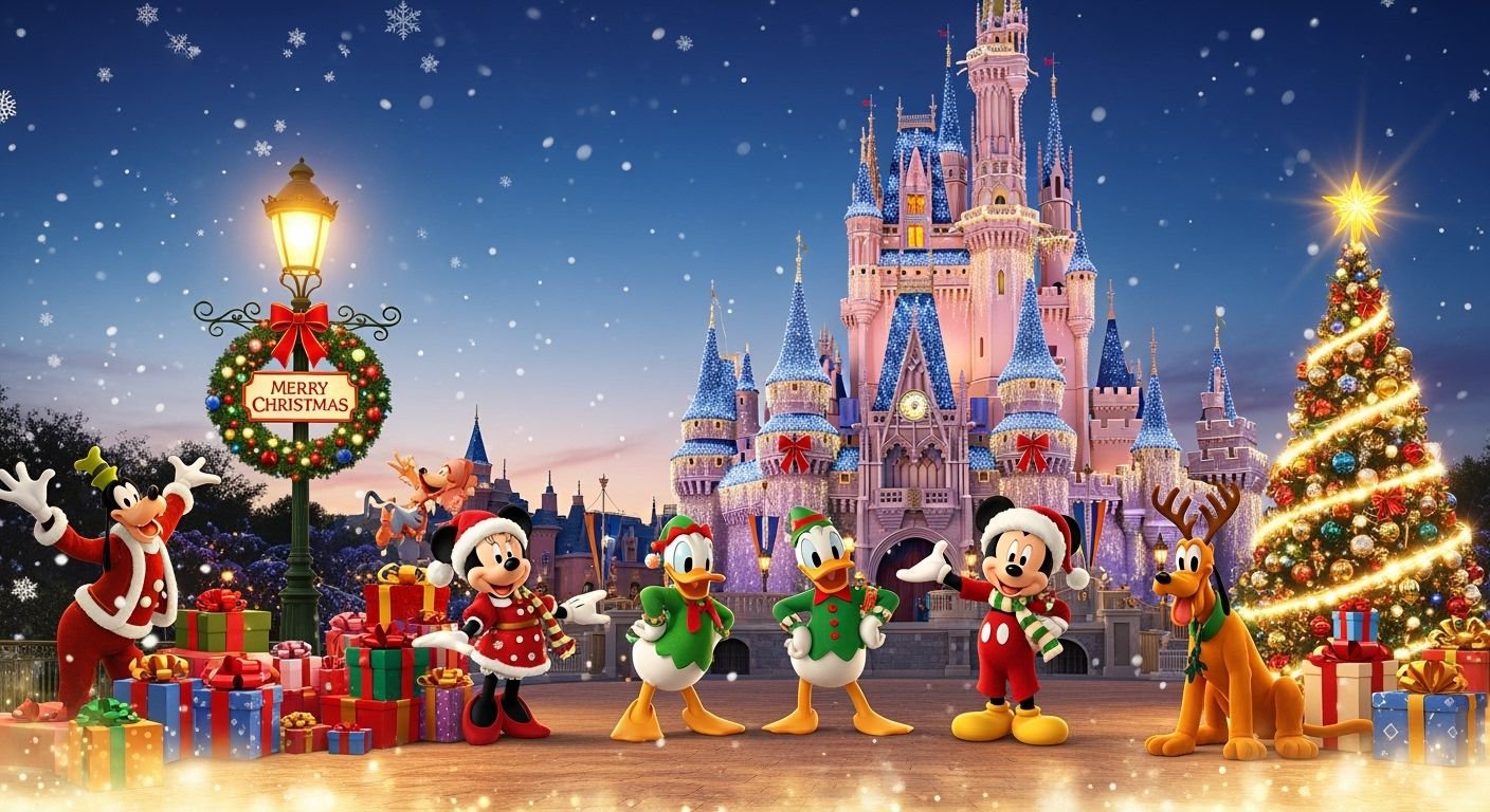 Disney christmas background image 2