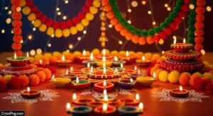 Diwali background portrait image 3