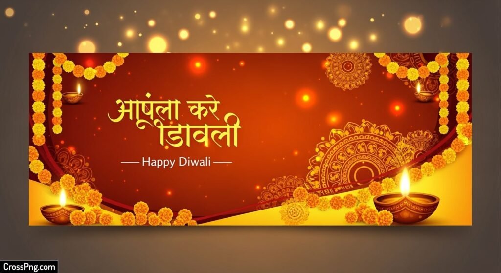 Diwali banner background hd marathi image