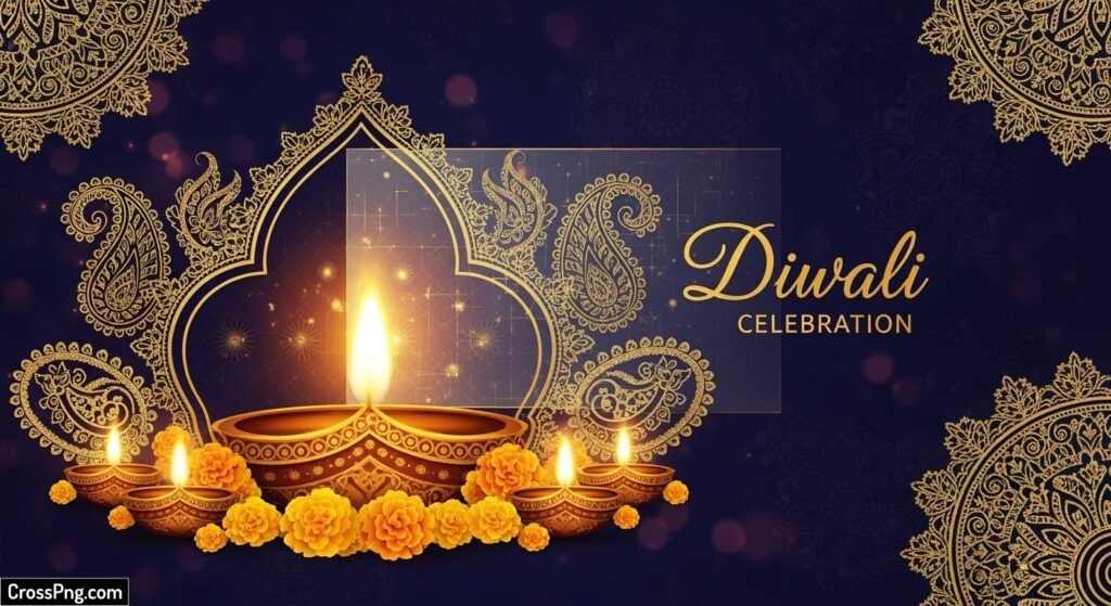 Diwali invitation card background image 2