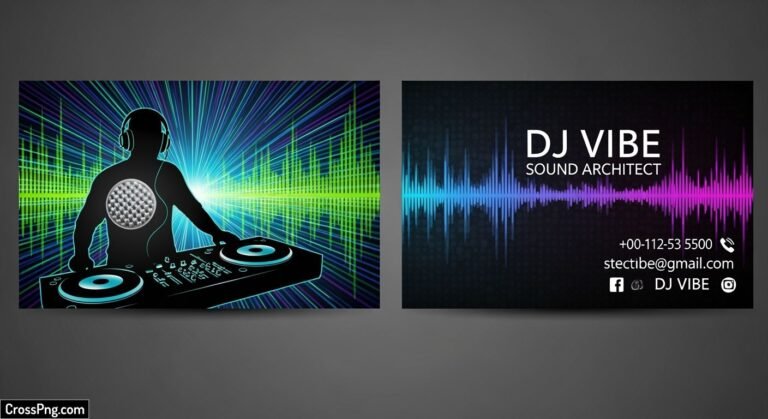 Dj visiting card design background image