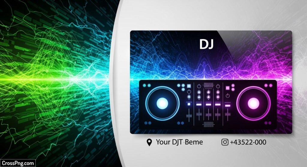 Dj visiting card design background image