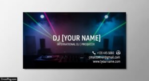Dj visiting card design background image 3