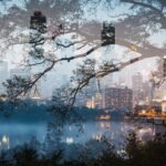Double exposure background image