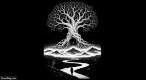 Drawing on black background image