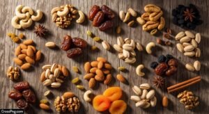 Dry fruits background image