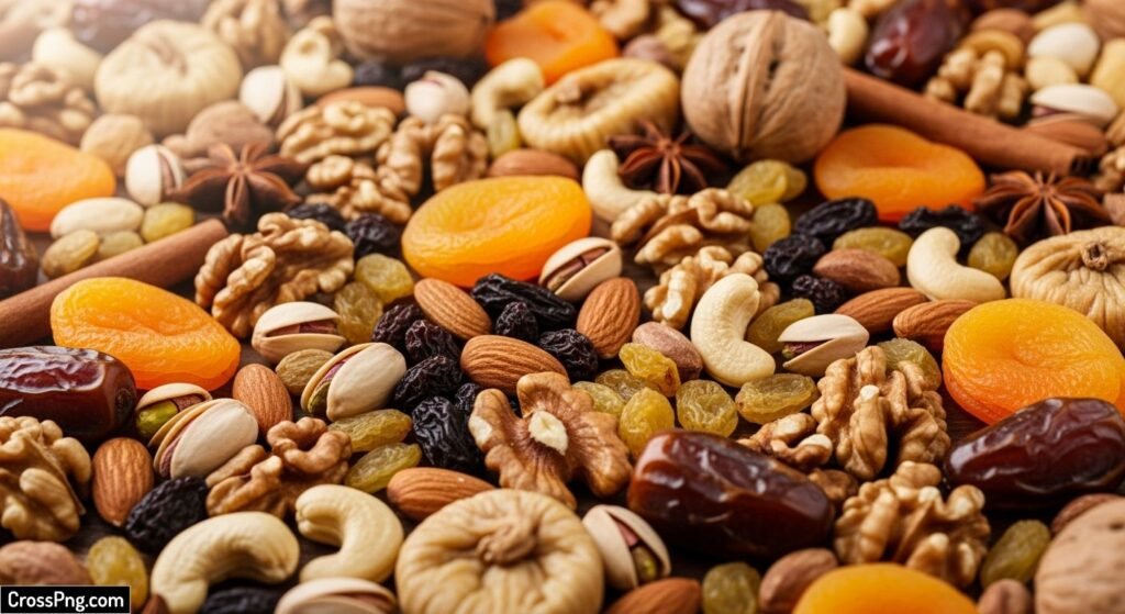 Dry fruits background image