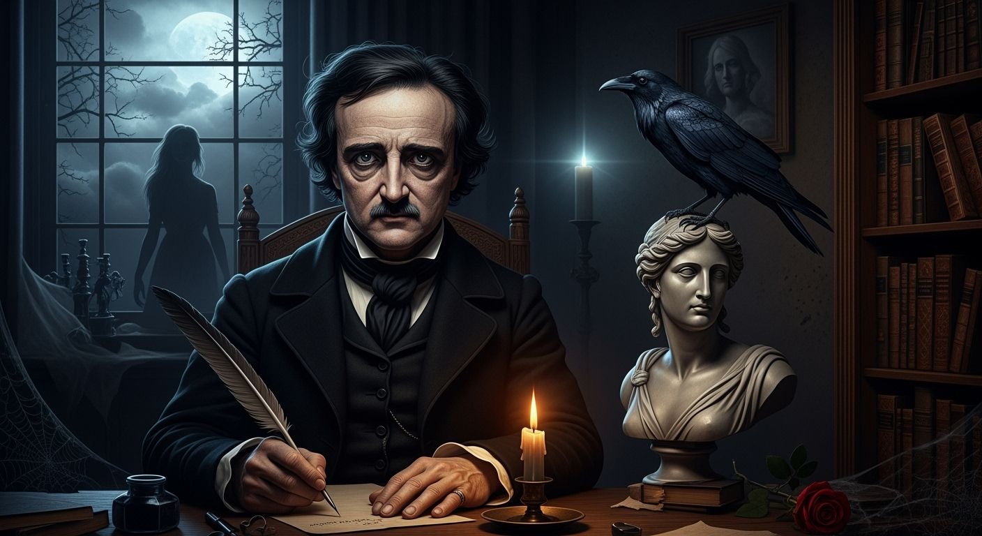 Edgar allan poe background 4k image 4