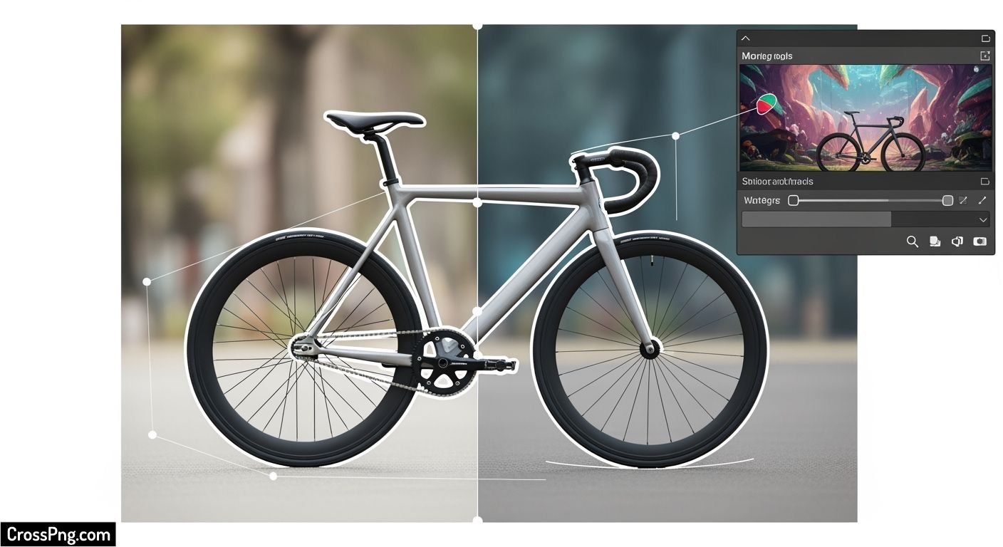 Editing bike background image