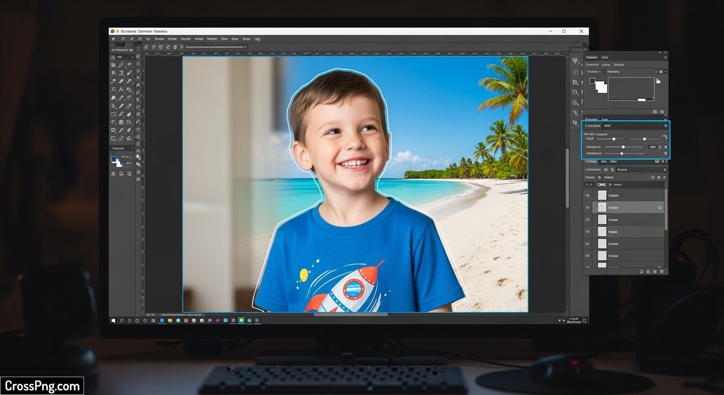 Editing photos for boy background image