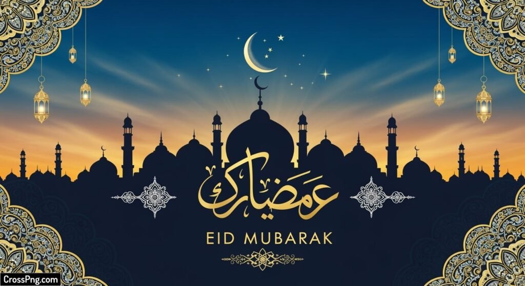 Eid mubarak banner design background image 3