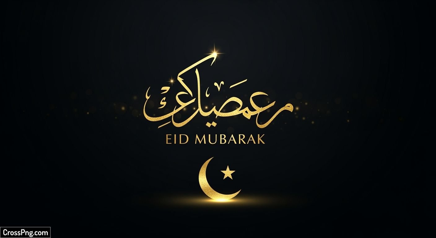 Eid mubarak black background image
