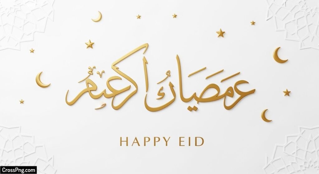 Eid mubarak white background image