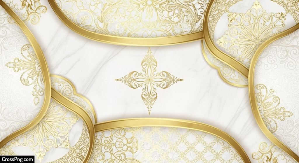 Elegant white and gold background image