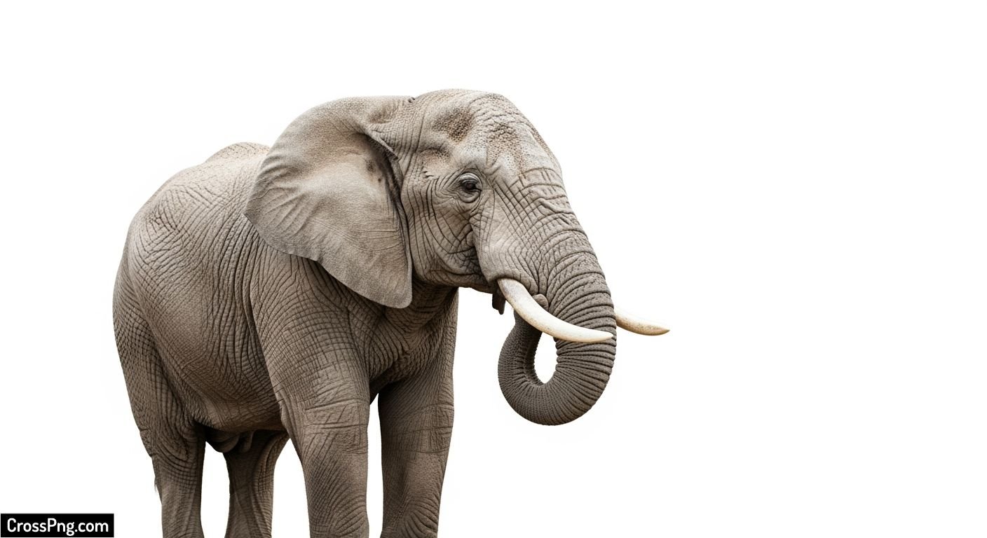 Elephant white background image 2