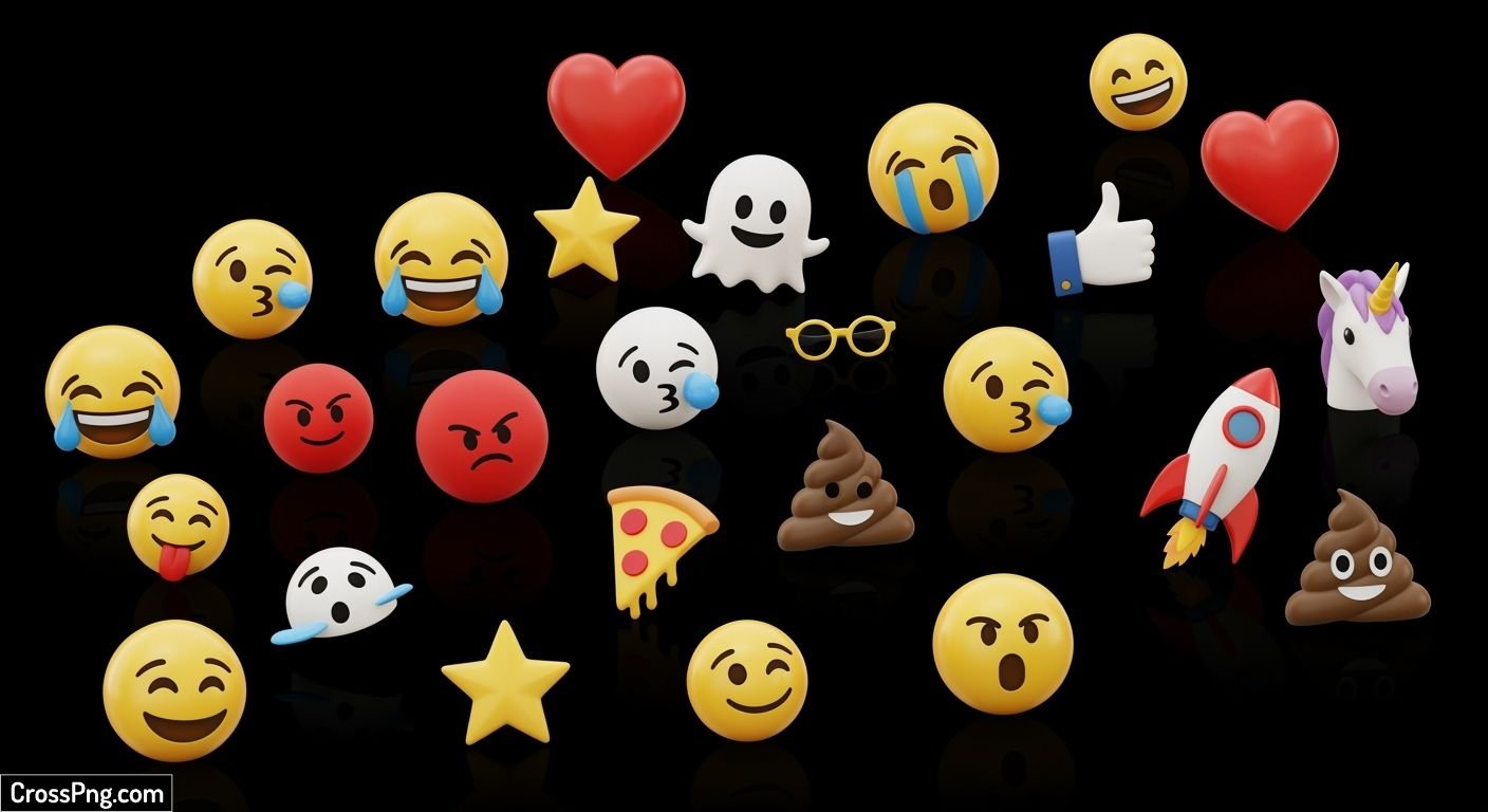 Emoji black background image 2