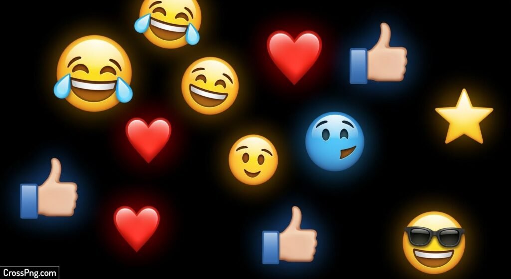 Emoji black background image 3