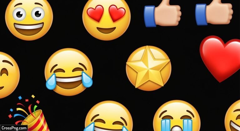 Emoji black background image