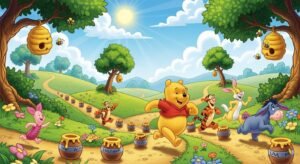 Endless runner background winnie the image