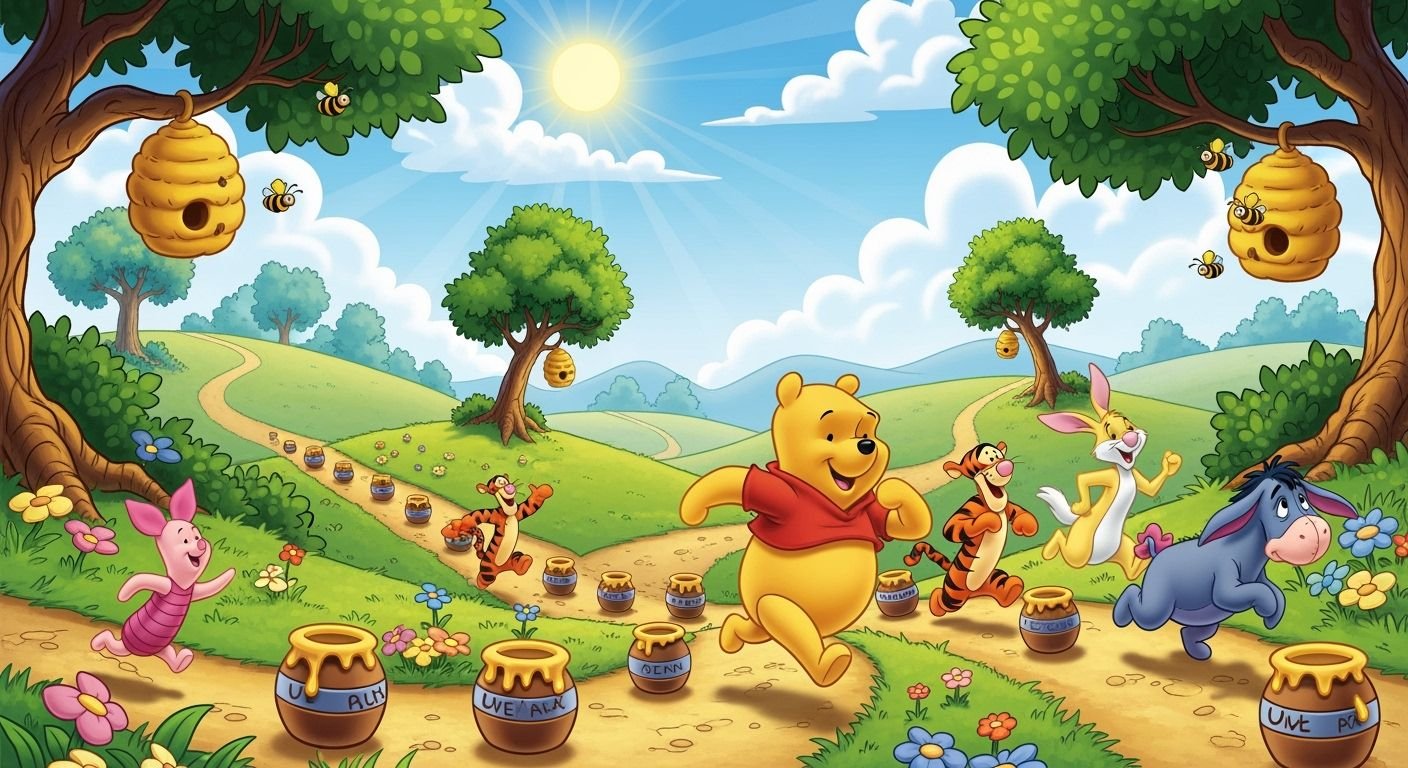 Endless runner background winnie the image