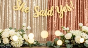 Engagement decoration background image