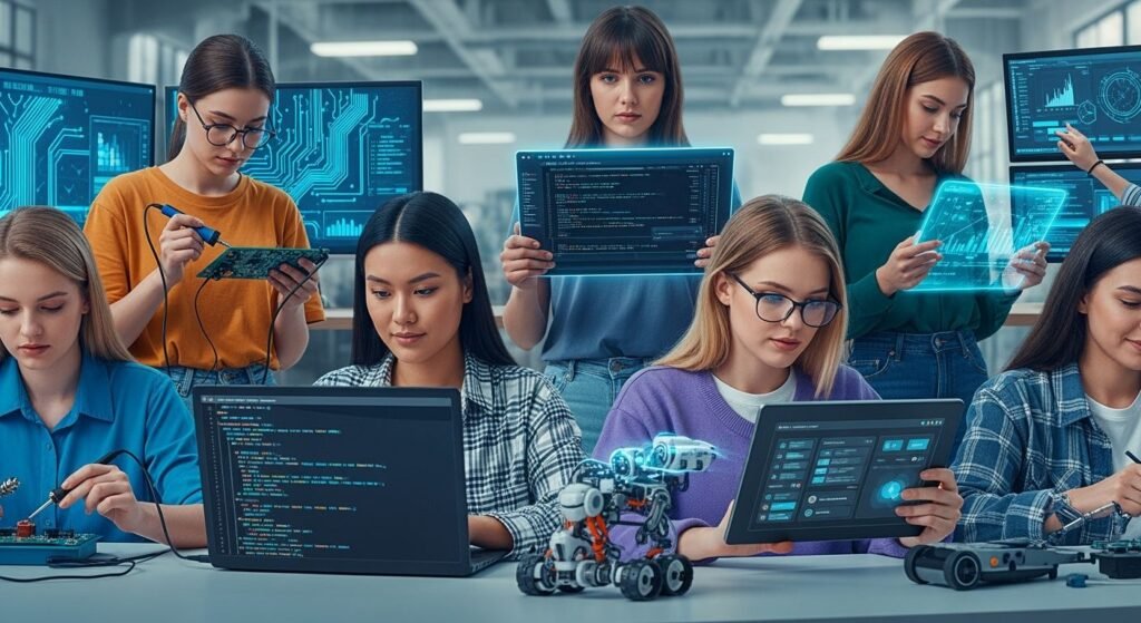 Every girl tech background image