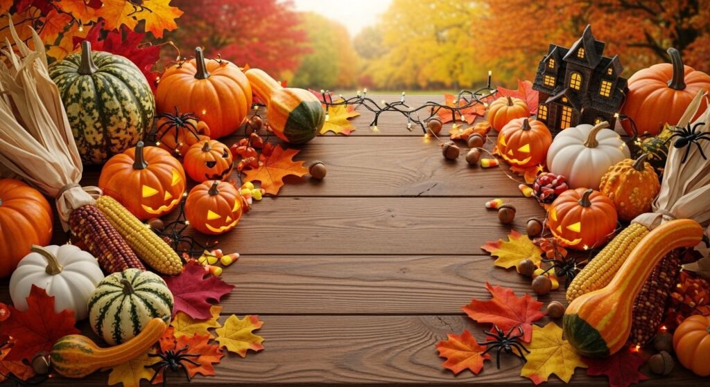 Fall and halloween background image 4