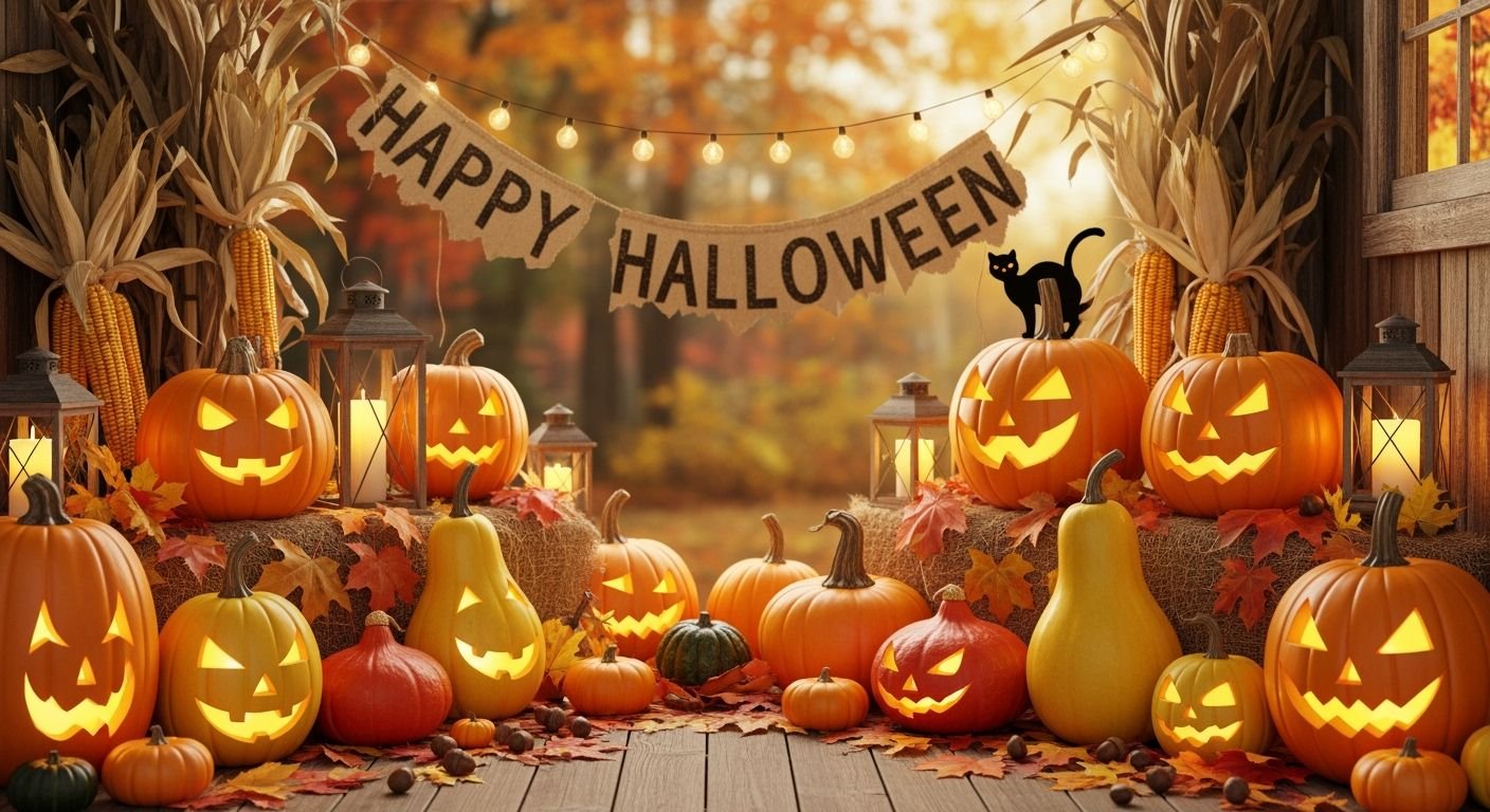 Fall halloween background image 3