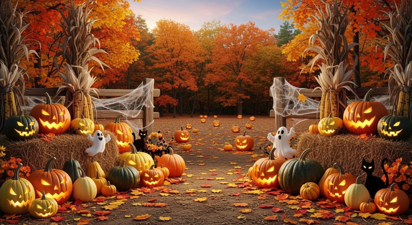 Fall halloween background image 4