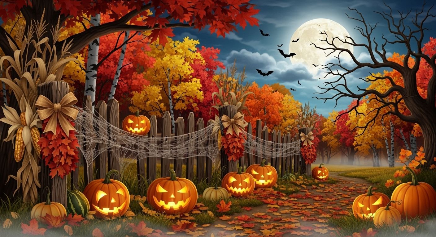 Fall halloween background image