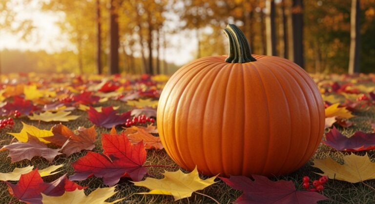 Fall pumpkin background image 2
