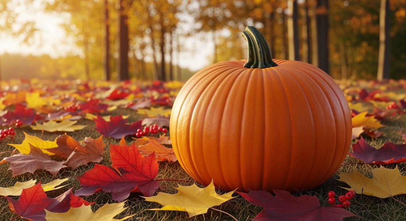 Fall pumpkin background image 2