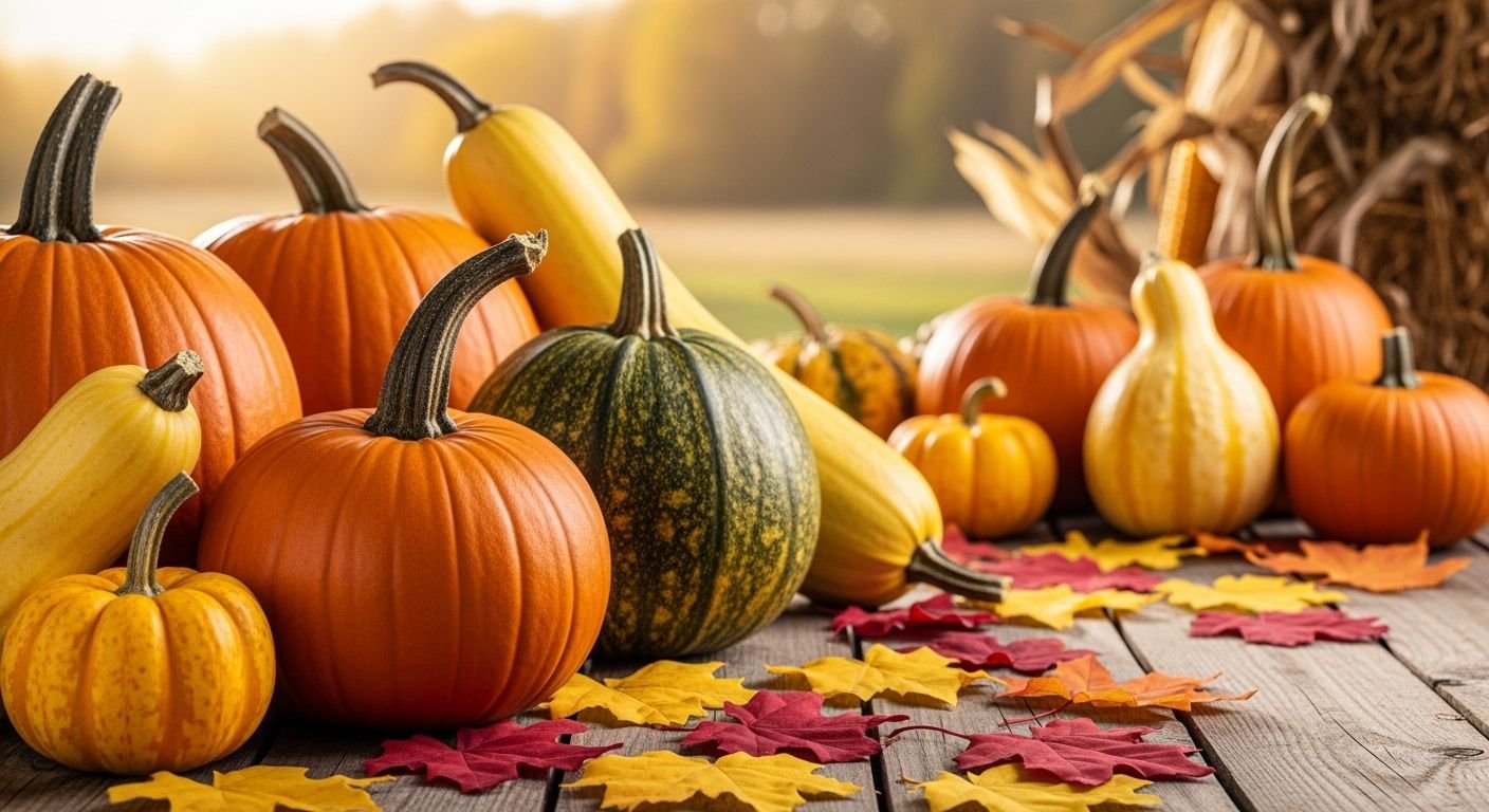 Fall pumpkin background image 3