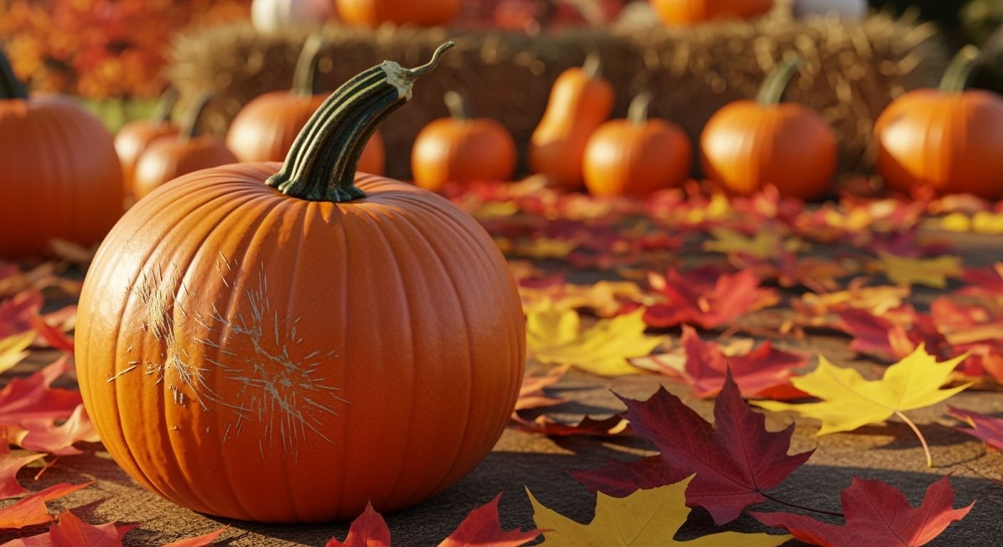 Fall pumpkin background image 4