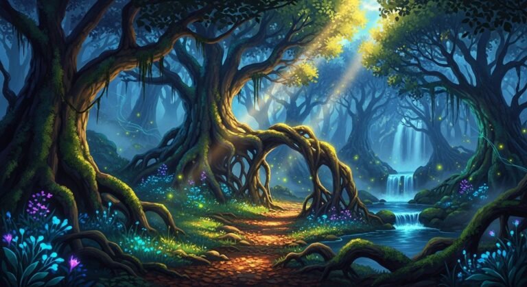Fantasy forest background image 2